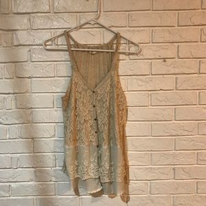 Lace detail tank